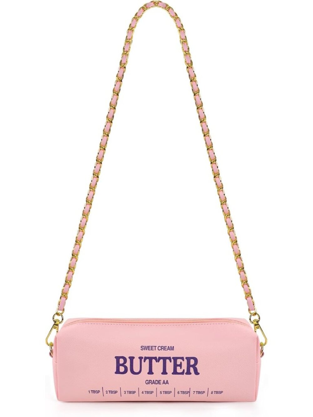 Girls Light Pink Crossbody Bag Foodie Baking Small with Chain Shoulder Bags